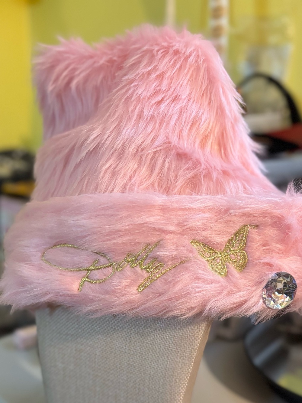 Dolly Parton Pink Santa hats